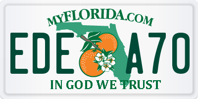 FL license plate EDEA70