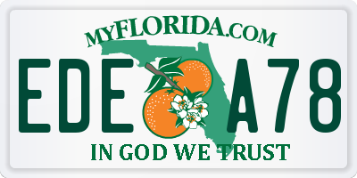 FL license plate EDEA78