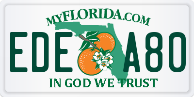 FL license plate EDEA80