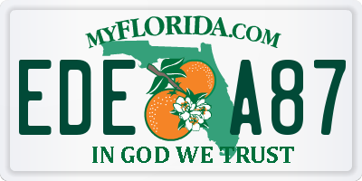 FL license plate EDEA87