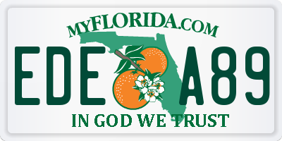 FL license plate EDEA89