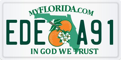 FL license plate EDEA91