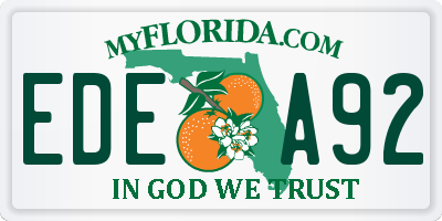 FL license plate EDEA92