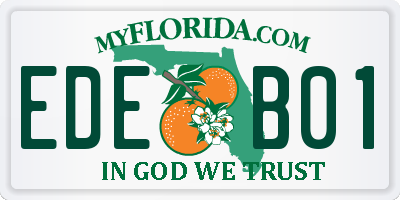 FL license plate EDEB01