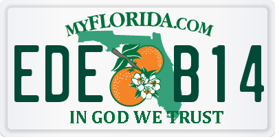 FL license plate EDEB14