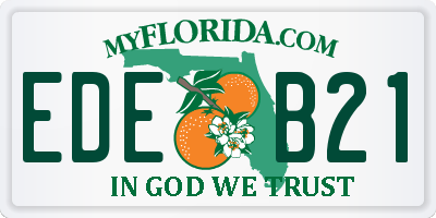 FL license plate EDEB21