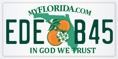FL license plate EDEB45