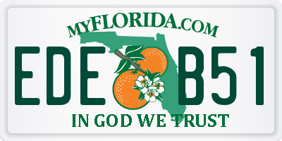 FL license plate EDEB51