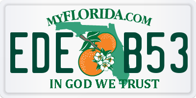 FL license plate EDEB53