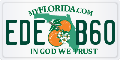 FL license plate EDEB60