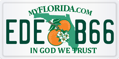 FL license plate EDEB66