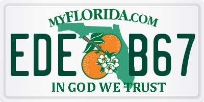 FL license plate EDEB67