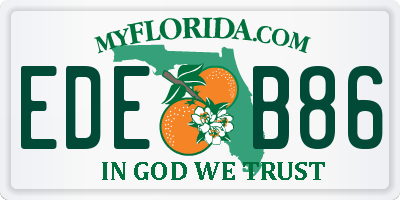 FL license plate EDEB86