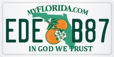 FL license plate EDEB87