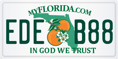 FL license plate EDEB88