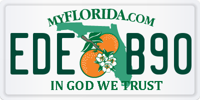 FL license plate EDEB90