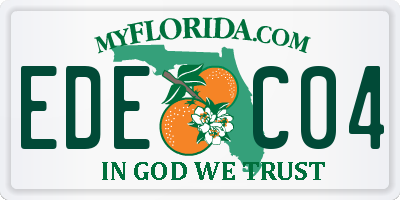 FL license plate EDEC04