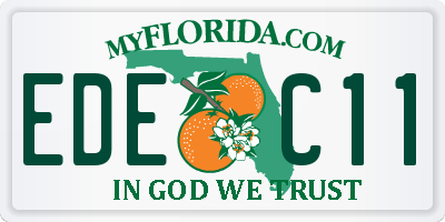 FL license plate EDEC11