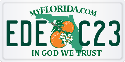 FL license plate EDEC23
