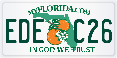 FL license plate EDEC26