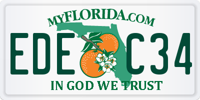 FL license plate EDEC34