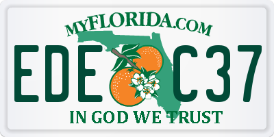 FL license plate EDEC37