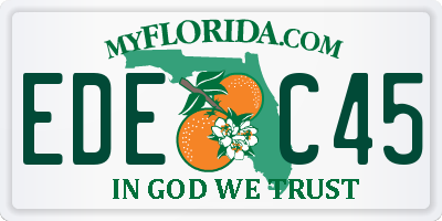 FL license plate EDEC45