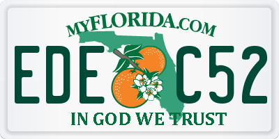 FL license plate EDEC52