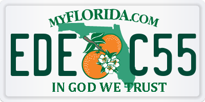 FL license plate EDEC55