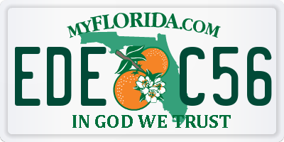 FL license plate EDEC56