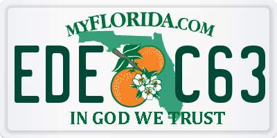 FL license plate EDEC63