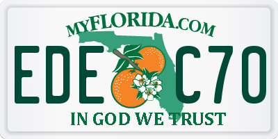 FL license plate EDEC70