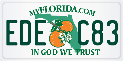 FL license plate EDEC83