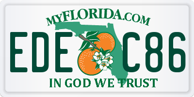 FL license plate EDEC86