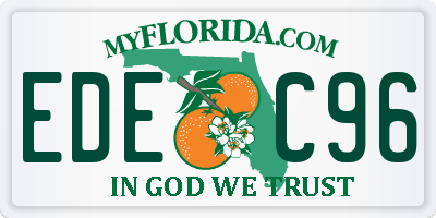 FL license plate EDEC96