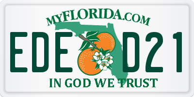 FL license plate EDED21