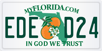 FL license plate EDED24