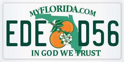 FL license plate EDED56