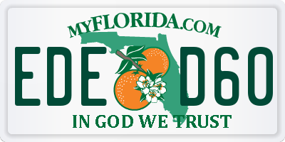 FL license plate EDED60