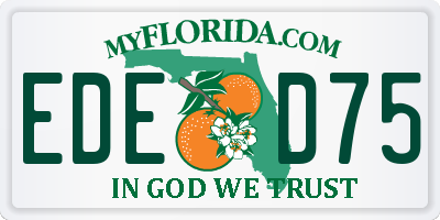 FL license plate EDED75