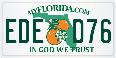 FL license plate EDED76