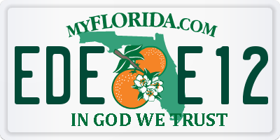 FL license plate EDEE12