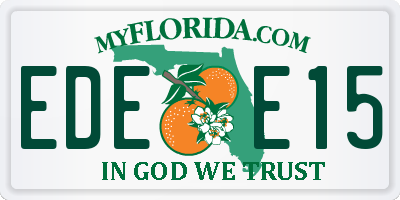 FL license plate EDEE15