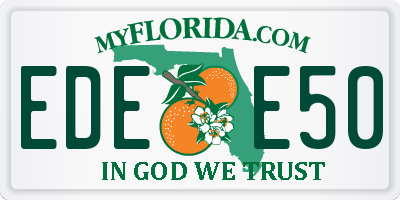 FL license plate EDEE50