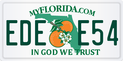 FL license plate EDEE54