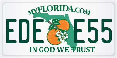 FL license plate EDEE55