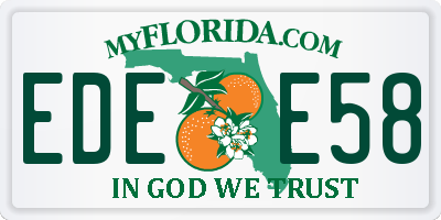 FL license plate EDEE58