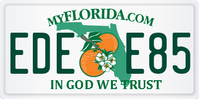 FL license plate EDEE85