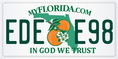 FL license plate EDEE98