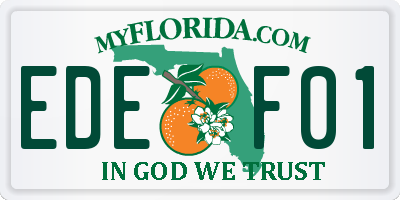 FL license plate EDEF01